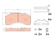 Sada brzdových destiček, kotoučová brzda TRW GDB5084