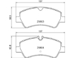 Sada brzdových destiček, kotoučová brzda HELLA 8DB 355 020-721