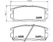 Sada brzdových destiček, kotoučová brzda HELLA 8DB 355 012-951