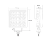 Světlomet pracovní 30xLED / 2875LM / 12-24V s VYPÍNAČEM