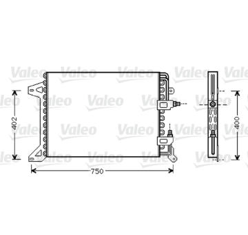Kondenzátor, klimatizace VALEO 818038
