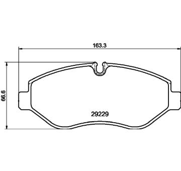 Sada brzdových destiček, kotoučová brzda HELLA 8DB 355 005-511