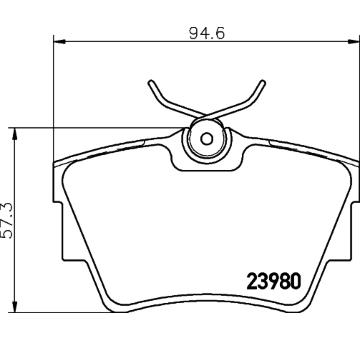 Sada brzdových destiček, kotoučová brzda HELLA 8DB 355 010-761