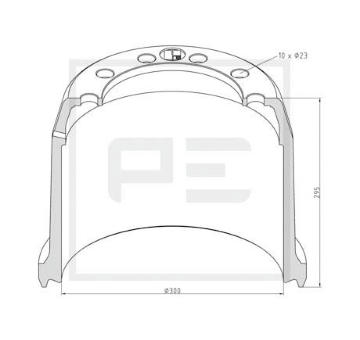 Brzdový buben PE Automotive 046.614-00A