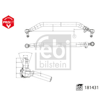 Příčné táhlo řízení FEBI BILSTEIN 181431