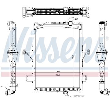 Chladič, chlazení motoru NISSENS 65624
