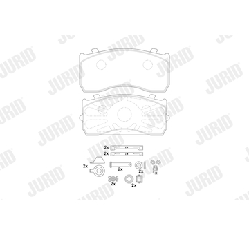 Sada brzdových destiček, kotoučová brzda JURID 2914809560