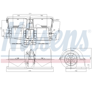 vnitřní ventilátor NISSENS 87134