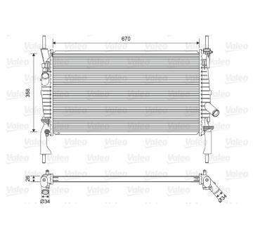 Chladič, chlazení motoru VALEO 701606