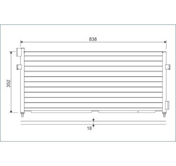 Kondenzátor, klimatizace VALEO 818987