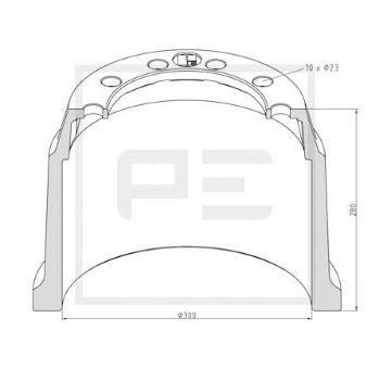 Brzdový buben PE Automotive 066.427-00A