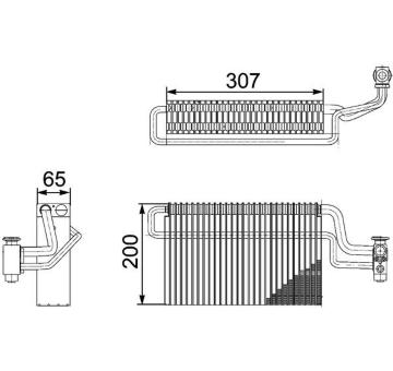 Výparník, klimatizace MAHLE AE 146 000P