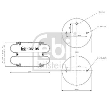 Mech, pneumatické odpružení FEBI BILSTEIN 106105