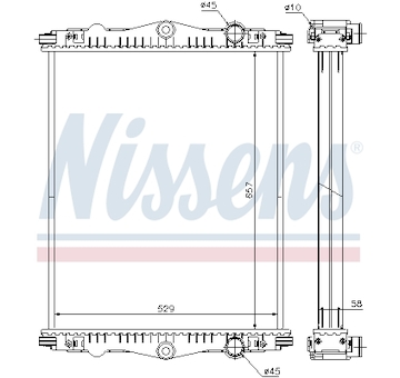 Chladič, chlazení motoru NISSENS 614430