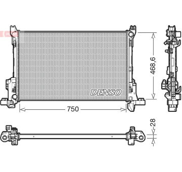 Chladič, chlazení motoru DENSO DRM09174