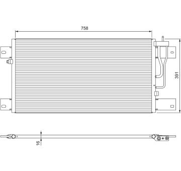 Kondenzátor, klimatizace VALEO 815064