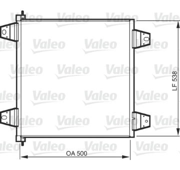 Kondenzátor, klimatizace VALEO 818986