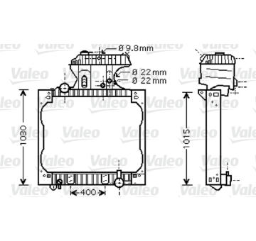 Chladič, chlazení motoru VALEO 733429