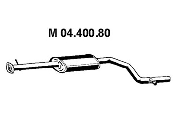 Střední tlumič výfuku EBERSPÄCHER 04.400.80