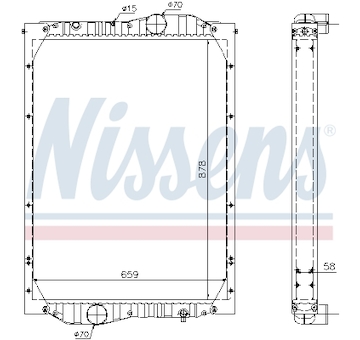Chladič, chlazení motoru NISSENS 69603A