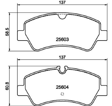 Sada brzdových destiček, kotoučová brzda HELLA 8DB 355 020-721