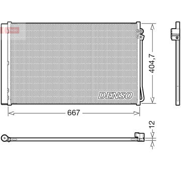 Kondenzátor, klimatizace DENSO DCN17062
