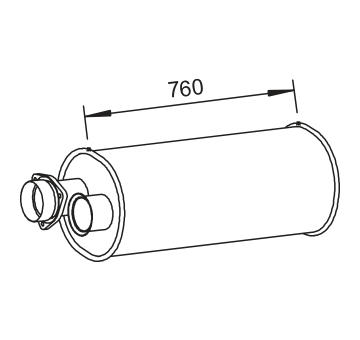 Střední-/zadní tlumič výfuku DINEX 80460