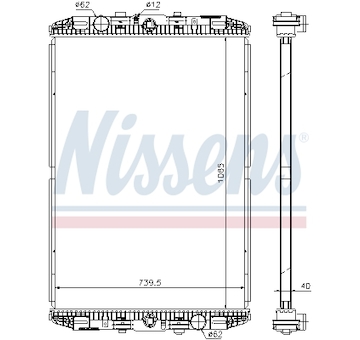 Chladič, chlazení motoru NISSENS 614170