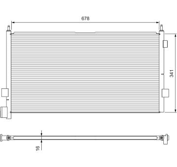 Kondenzátor, klimatizace VALEO 815094