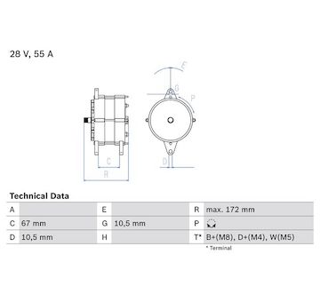 generátor BOSCH 0 986 036 280