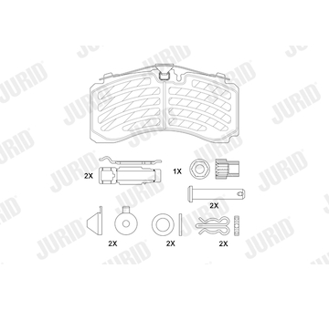 Sada brzdových destiček, kotoučová brzda JURID 2932805390