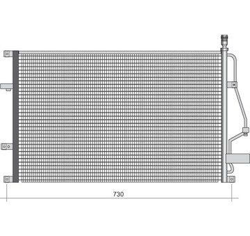 Kondenzátor, klimatizace MAGNETI MARELLI 350203488000