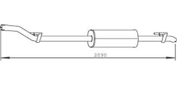 Střední tlumič výfuku DINEX 56322