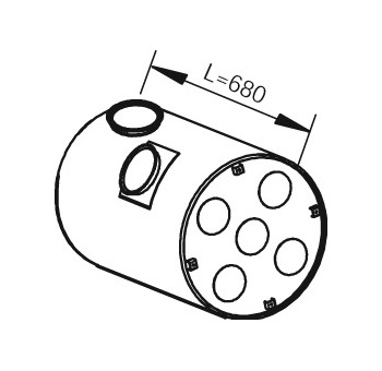 Střední tlumič výfuku DINEX 80404