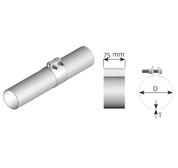 Svěrná objímka, výfukový systém DINEX 99414