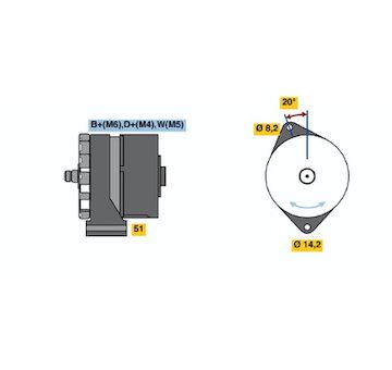 generátor BOSCH 0 986 034 350