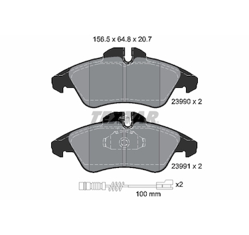 Sada brzdových destiček, kotoučová brzda TEXTAR 2399002