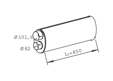 Střední tlumič výfuku DINEX 47308