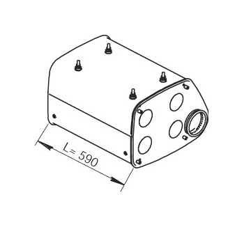 Střední tlumič výfuku DINEX 49366