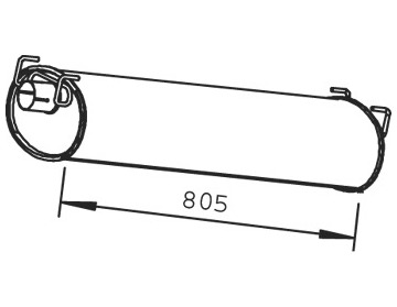 Střední tlumič výfuku DINEX 28408