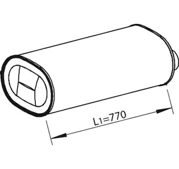 Střední-/zadní tlumič výfuku DINEX 28411