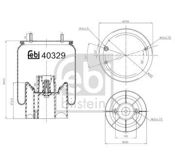 Mech, pneumatické odpružení FEBI BILSTEIN 40329