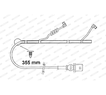 Výstražný kontakt, opotřebení obložení FERODO FAI163