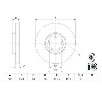 Brzdový kotouč BOSCH 0 986 479 D40