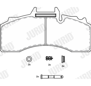 Sada brzdových destiček, kotoučová brzda JURID 2922709560