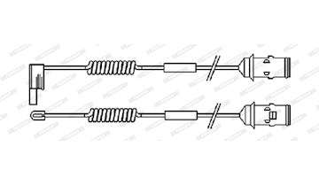 Výstražný kontakt, opotřebení obložení FERODO FAI110