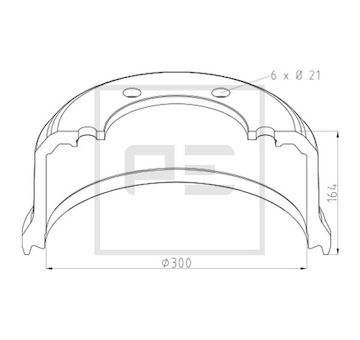 Brzdový buben PE Automotive 046.833-00A