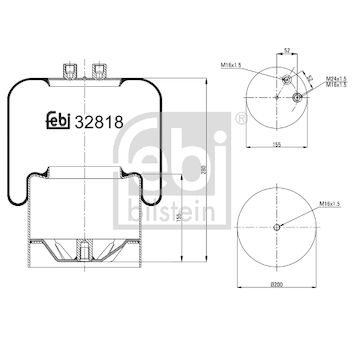 Mech, pneumatické odpružení FEBI BILSTEIN 32818