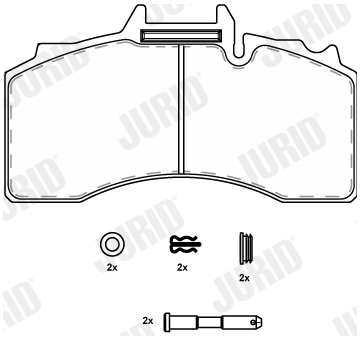 Sada brzdových destiček, kotoučová brzda JURID 2922809560