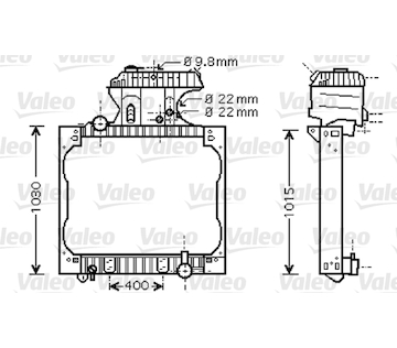 Chladič, chlazení motoru VALEO 733429